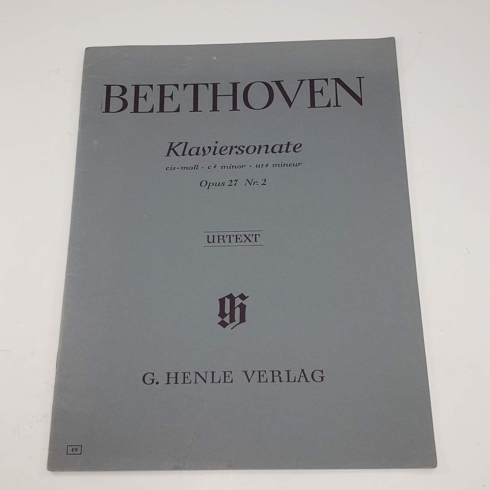 Beethoven Klaviersonate G Henle Verlag Sheet Music Opus 27 Nr 2 1980